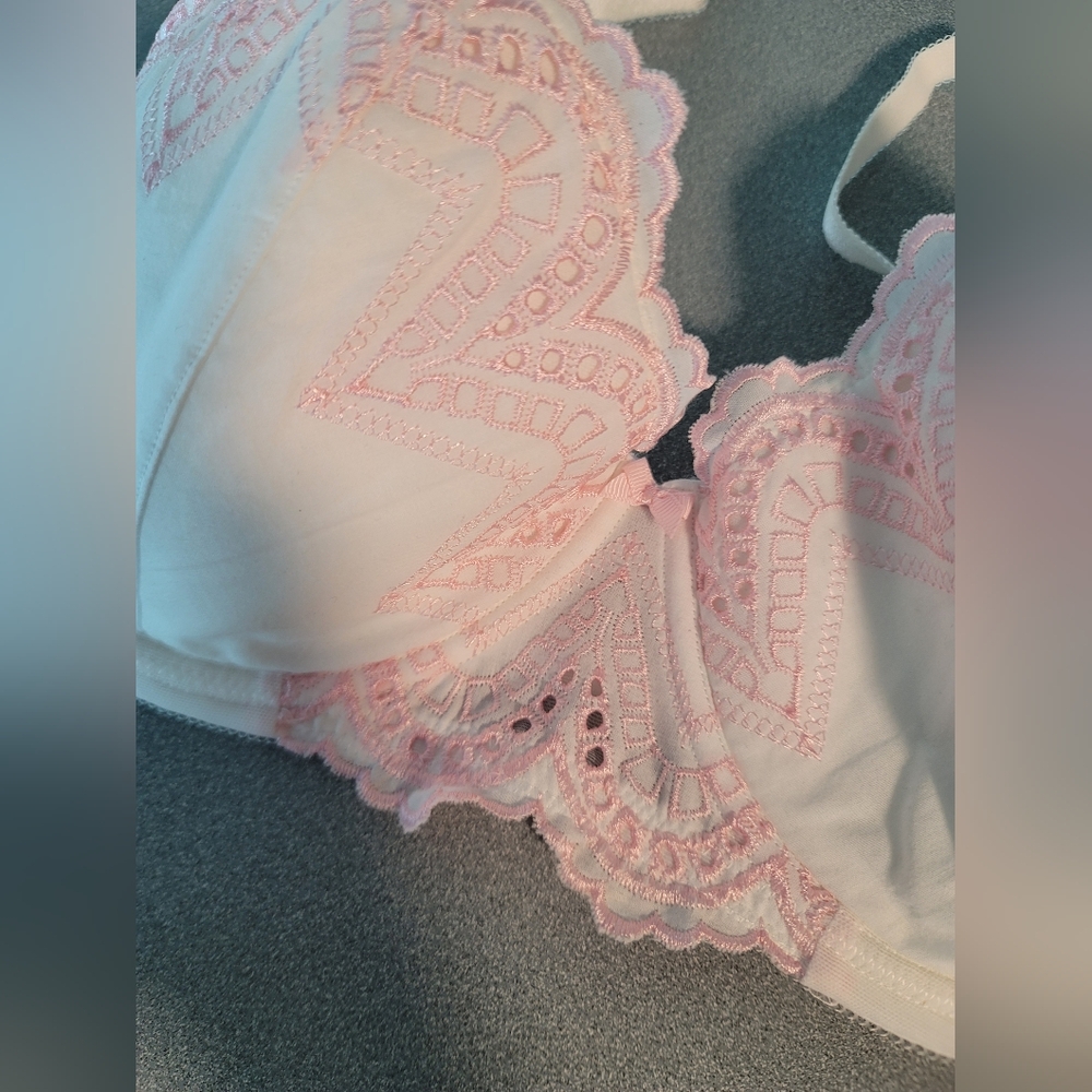 Adore Me Pink Lace Underwire Bra